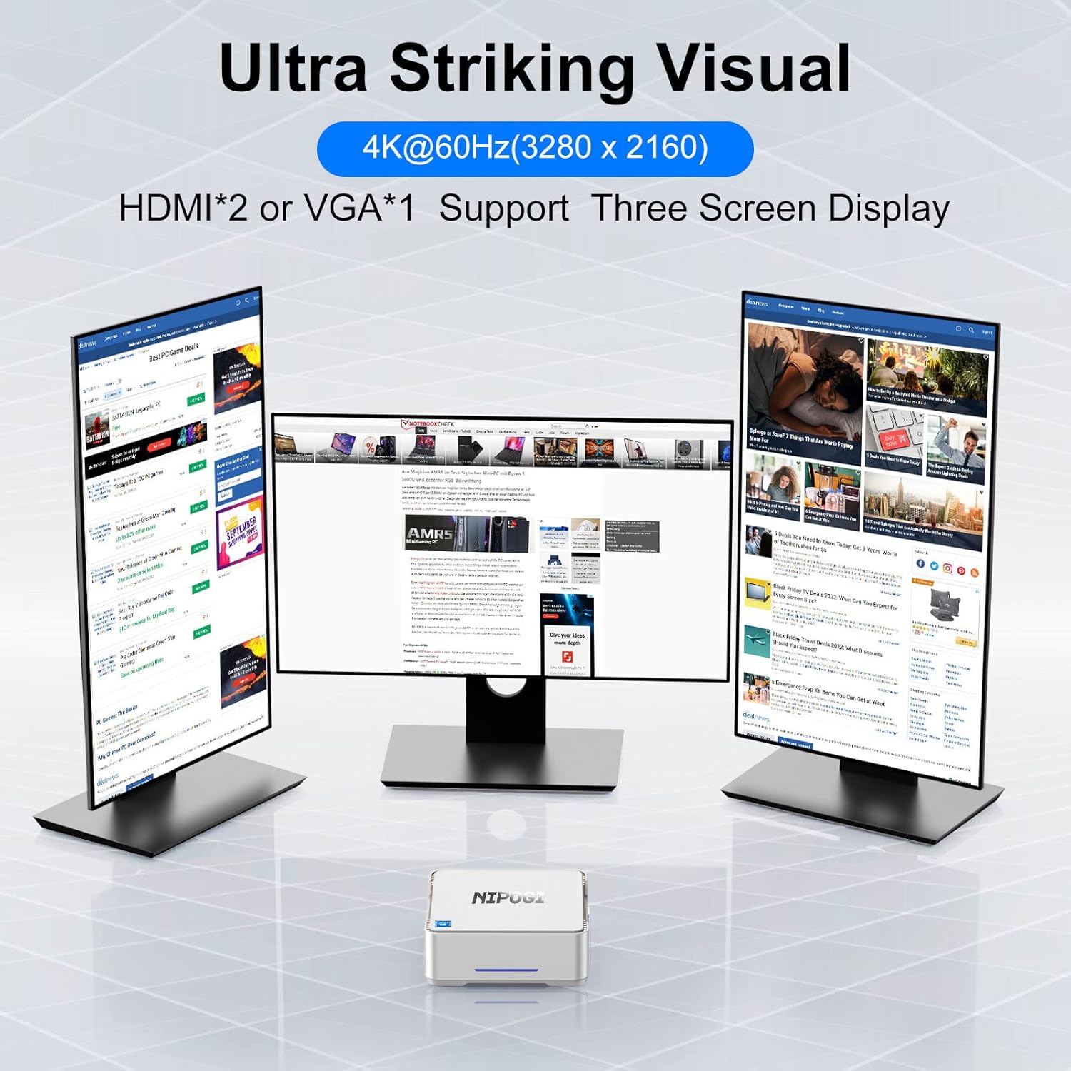 Неттоп NiPoGi GK3V (665878522049) | ARAGO