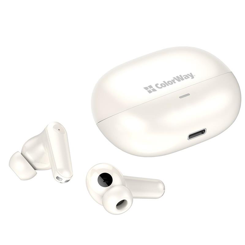 Bluetooth-гарнітура СolorWay Slim TWS-1 Earbuds Long Life Beige (CW-TWS1BE) | ARAGO