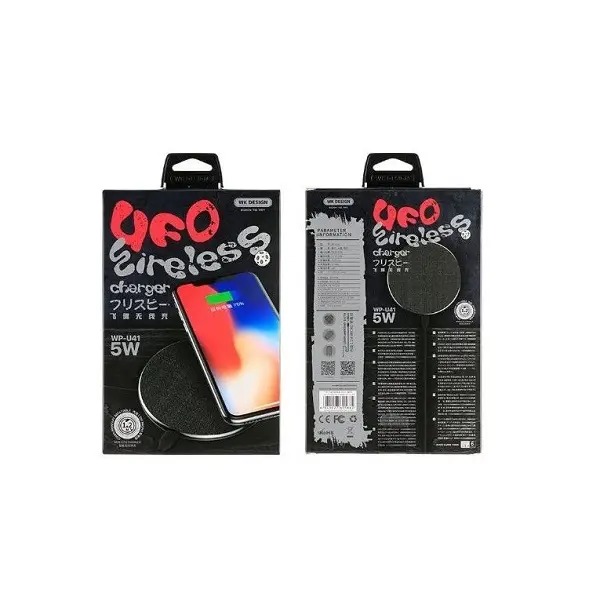Бездротовий зарядний пристрій WK WP-U41 UFO Wireless Black (6941027601662) | ARAGO