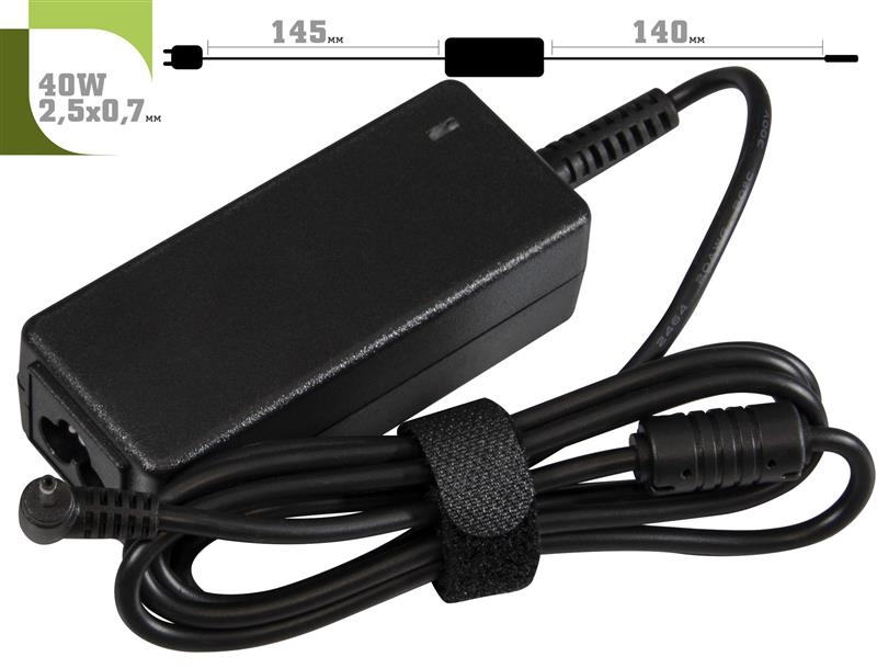 Блок живлення 1StCharger для ноутбука Samsung 12V 40W 3.33A 2.5х0.7мм + каб.живл. (AC1STSA40WB) | ARAGO