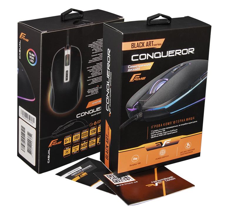 Миша Frime Conqueror Black (FMC2015) | ARAGO