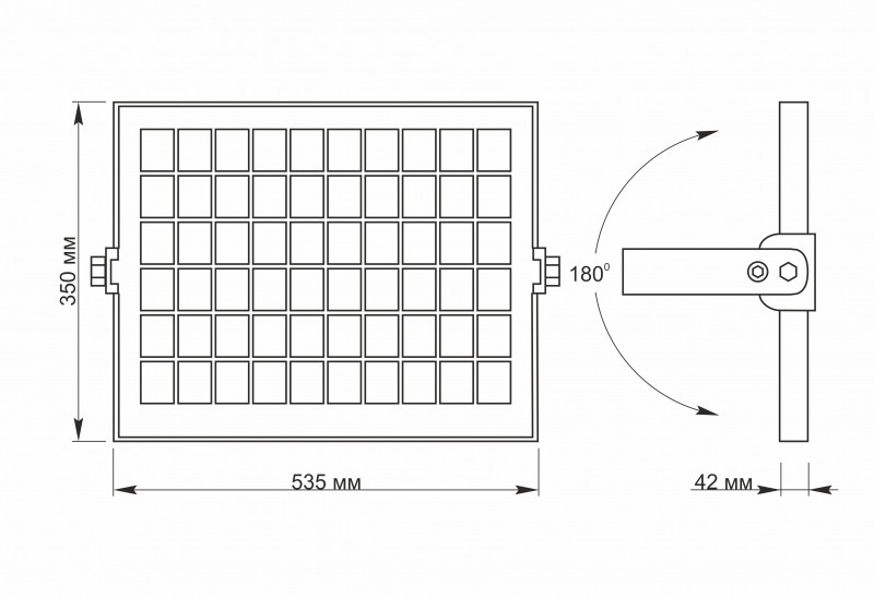картинка LED прожектор автономний VIDEX 30W 5000K от магазина Компания+
