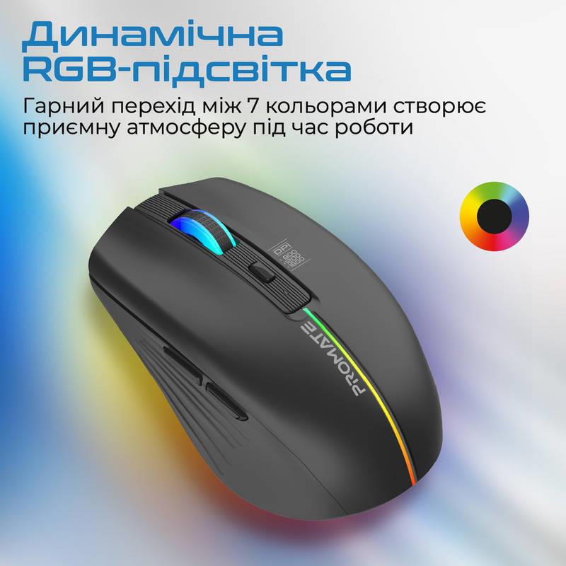 Миша бездротова Promate Kitt Black | ARAGO