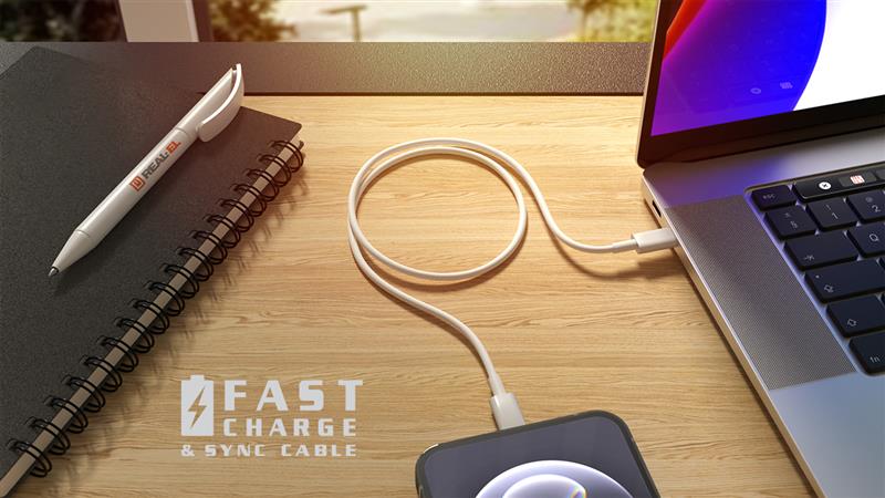 Кабель REAL-EL USB Type-C - Lightning (M/M), 2 м, White  (4743304104697) | ARAGO