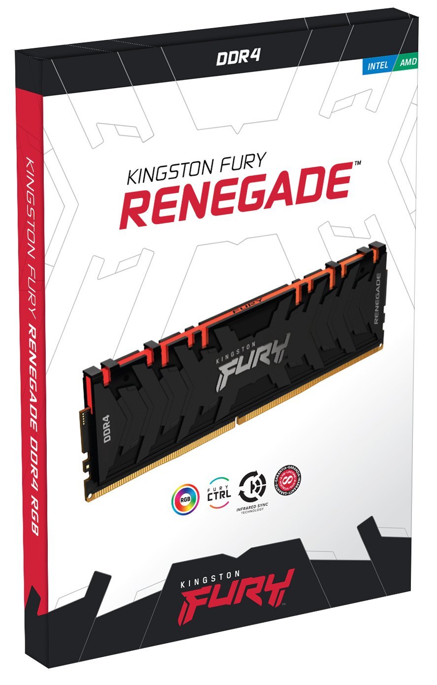 Модуль пам`яті DDR4 2x8GB/4000 Kingston Fury Renegade RGB (KF440C19RB2AK2/16) | ARAGO