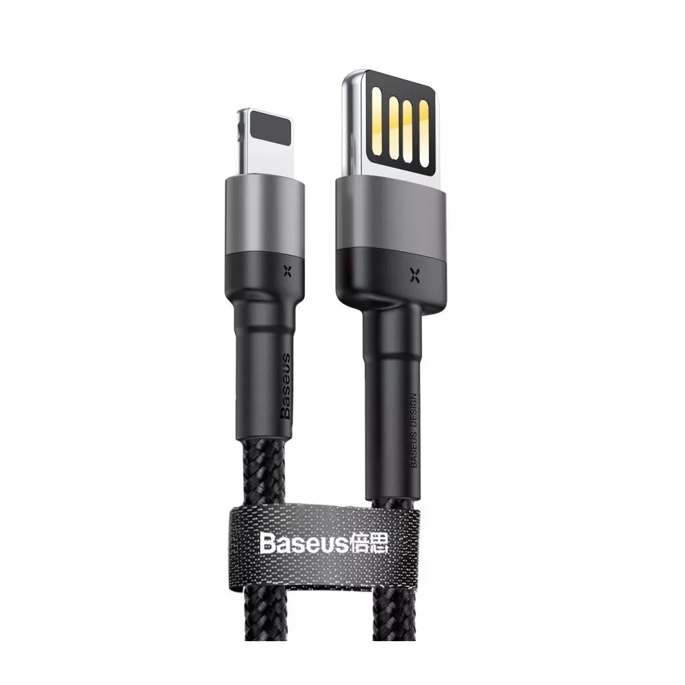 Кабель Baseus Cafule USB-Lightning, 2.4A, 1м Black (6953156283343) | ARAGO