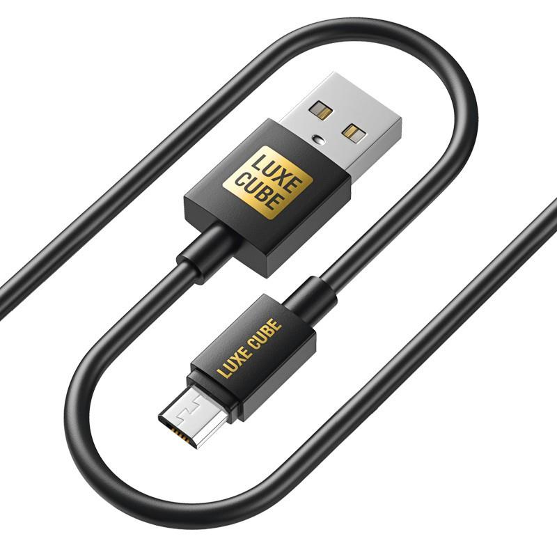 Кабель Luxe Cube USB - micro USB (M/M), 3 А, 2 м, чорний (8886888698483) | ARAGO