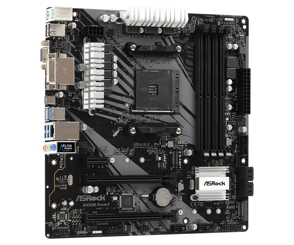 ASRock B450M Pro4-F Socket AM4 | ARAGO