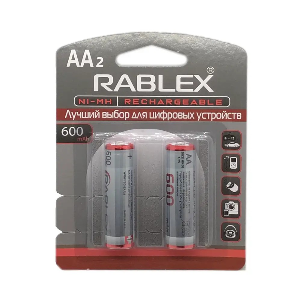 Акумулятор Rablex AA (R6)  600mAh | ARAGO