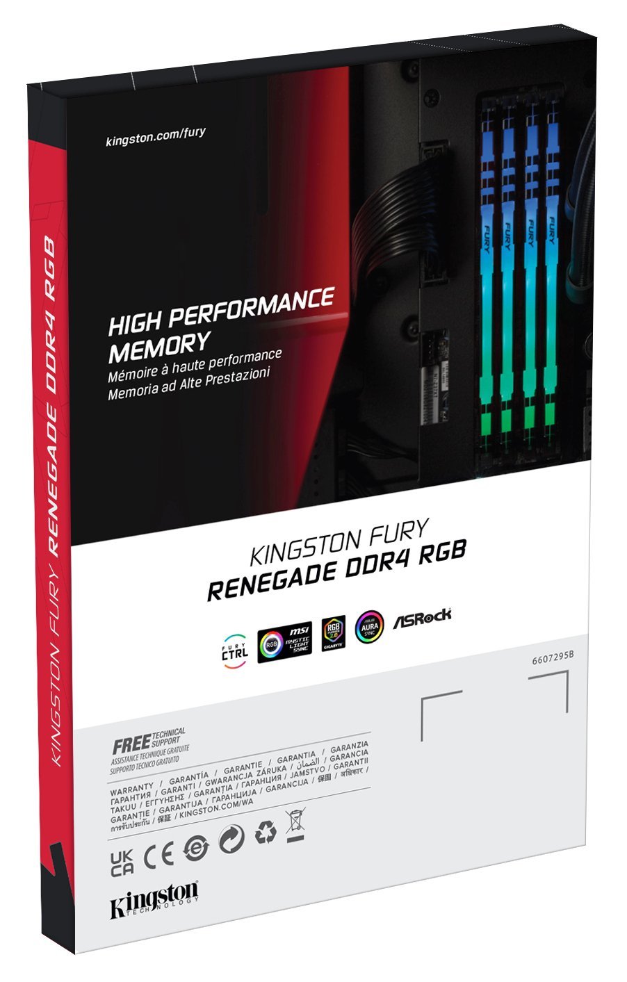 Модуль пам`яті DDR4 2x8GB/4000 Kingston Fury Renegade RGB (KF440C19RB2AK2/16) | ARAGO
