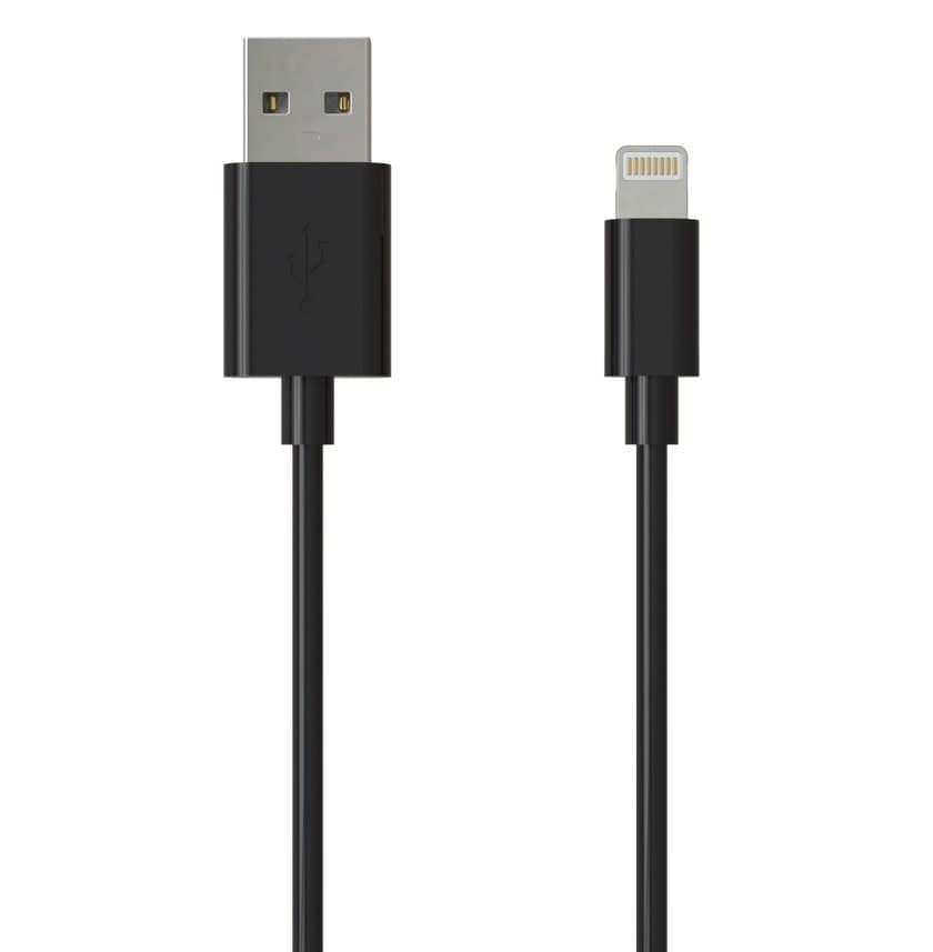 Кабель Grand-X USB - Lightning (M/M), Cu, 2.1 A, 1 м, Black (PL01B) | ARAGO