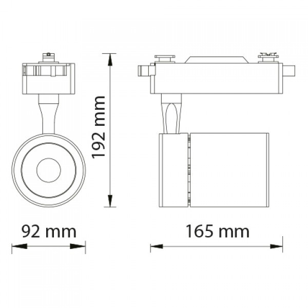 картинка LED Светильник Трековый HOROZ DUBLIN 35W, 3400Lm, 4200K, Черный от магазина Компания+