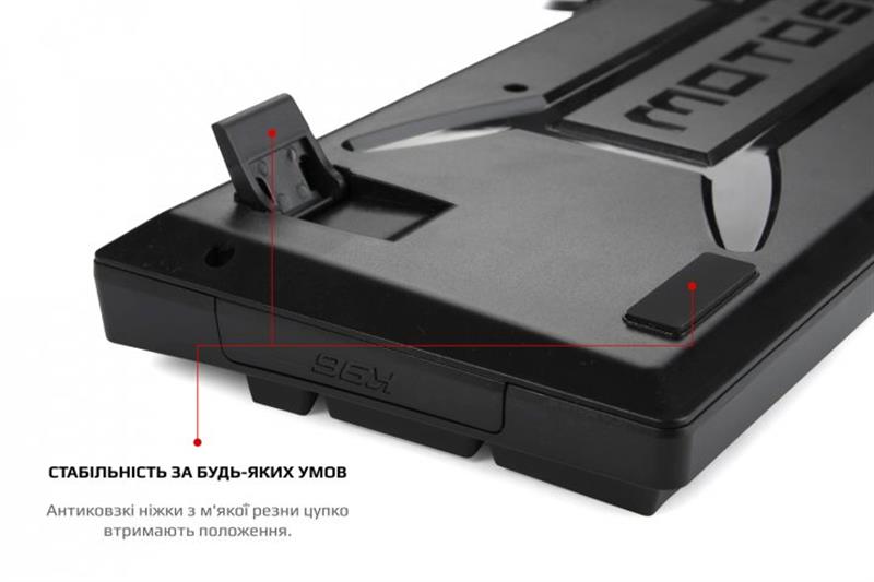 Клавіатура Motospeed CK107 Outemu Red RGB Black (mtk96mr) | ARAGO