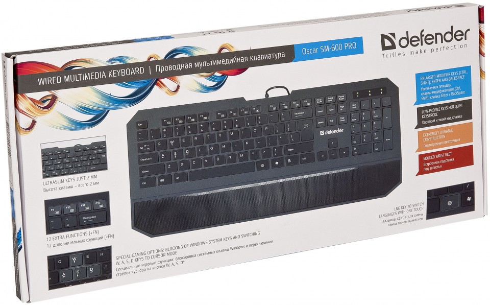 Клавиатура Defender Oscar SM-600 Pro (45602) черная USB | ARAGO