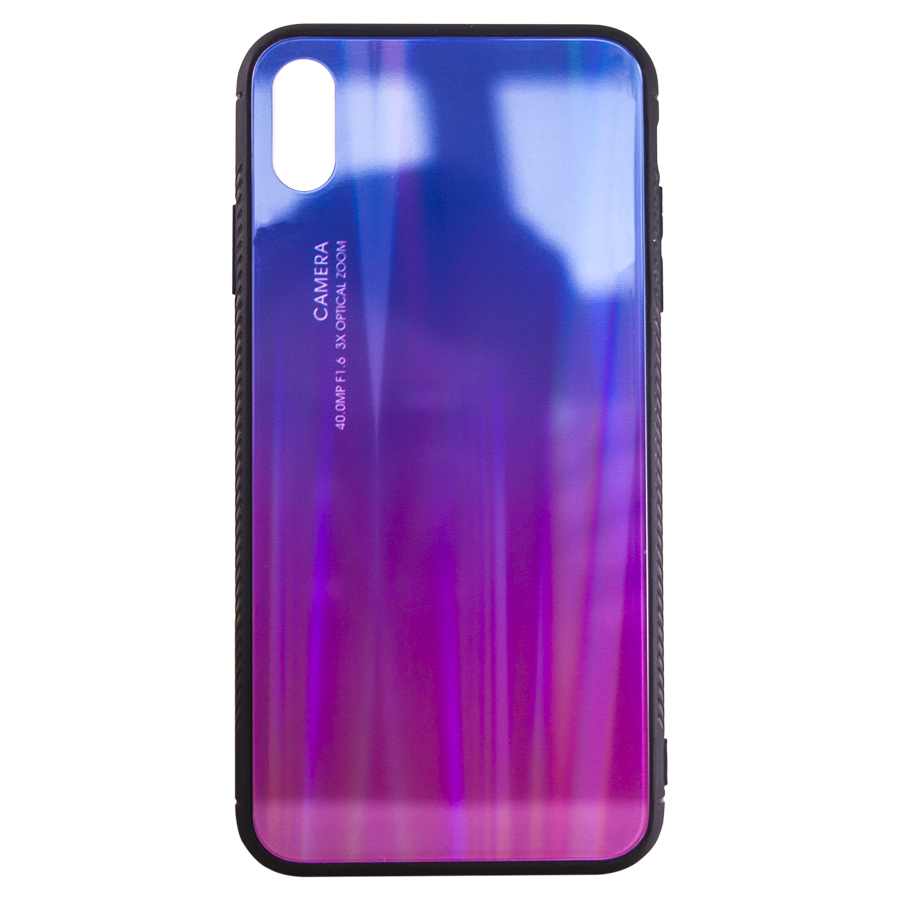 Силикон GRADIENT GLASS iPhone XS Max синий/розовый | ARAGO