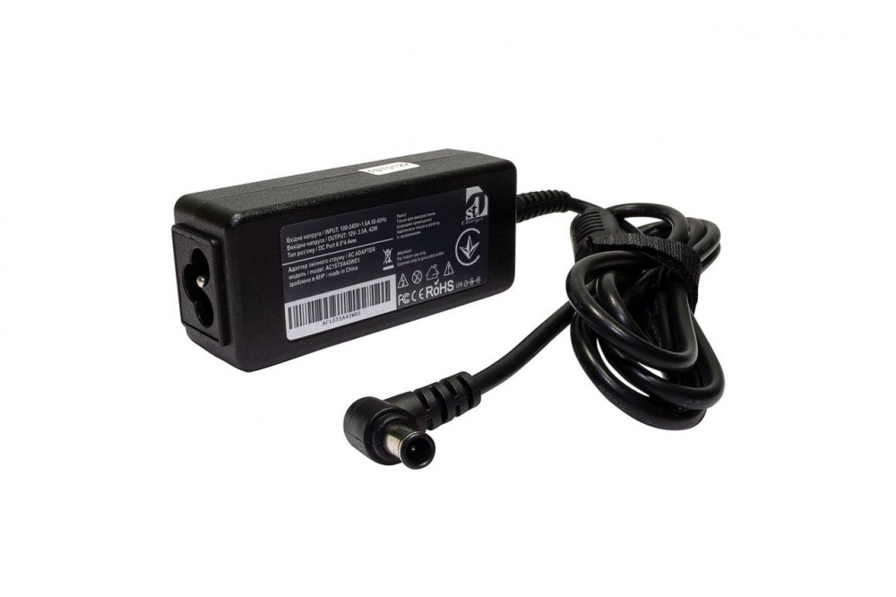 Блок живлення 1StCharger для ноутбука Samsung 12V 42W 3.5A 6.5x4.4 + каб.живл. (AC1STSA42WD1) | ARAGO