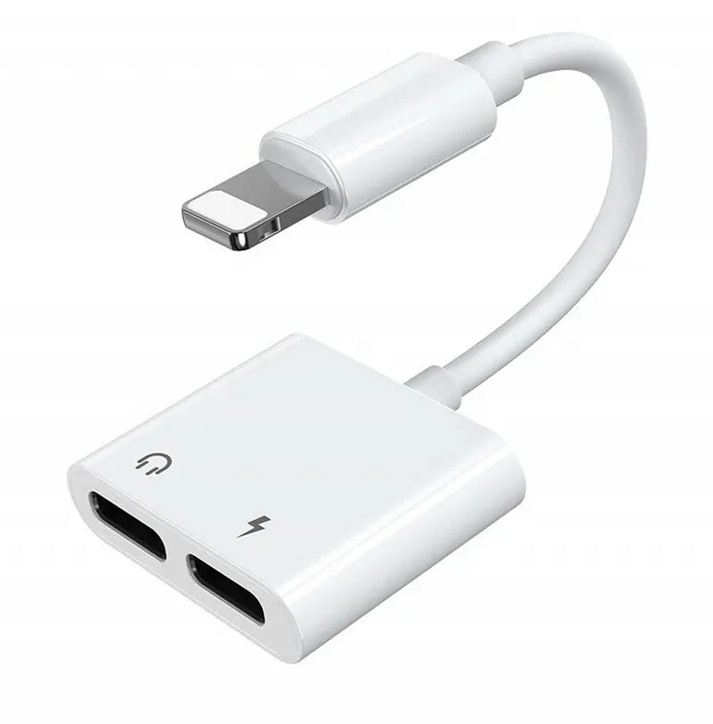 Адаптер Joyroom S-Y1042 Lightning - 2хLightning (M/F), 0.1 м, білий (S-Y104) | ARAGO