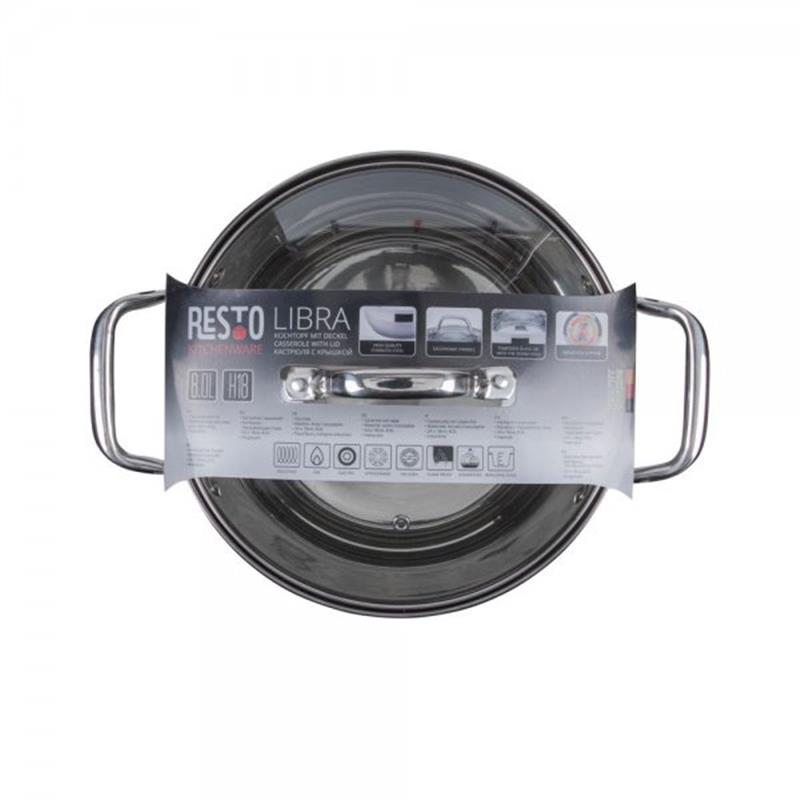 картинка Каструля з кришкою Resto Libra 8 л (92006) от магазина Компания+
