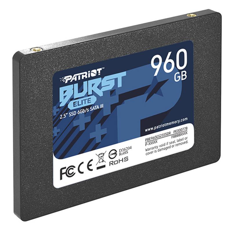Накопичувач SSD  960GB Patriot Burst Elite 2.5" SATAIII TLC (PBE960GS25SSDR) | ARAGO