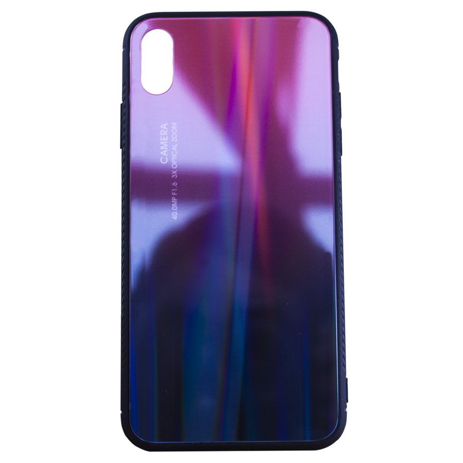 Силикон GRADIENT GLASS iPhone X/XS красный/черный | ARAGO