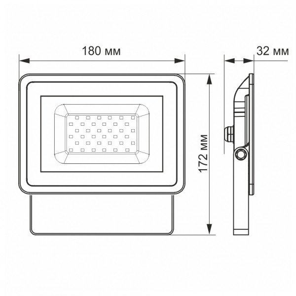 картинка LED прожектор VIDEX Fe 30W 5000K от магазина Компания+