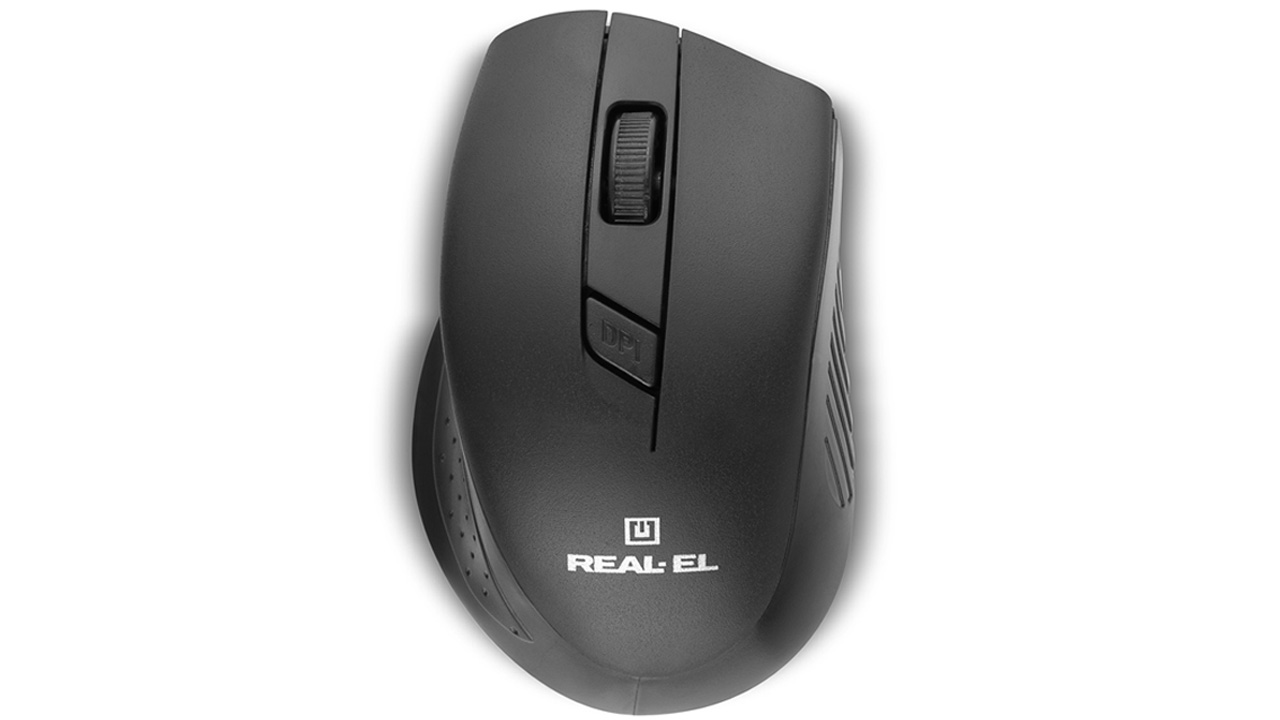 Миша бездротова REAL-EL RM-300 Black/Grey | ARAGO