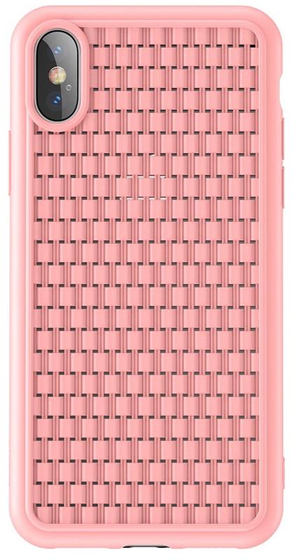 Чехол-накладка Baseus BV Weaving для Apple iPhone XS Pink (WIAPIPH58-BV04) | ARAGO