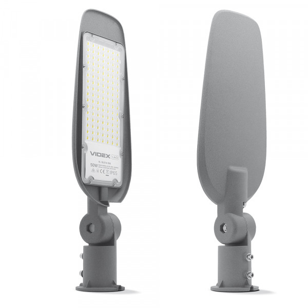 картинка LED вуличний ліхтар VIDEX (поворотний) 50W 5000K Сірий от магазина Компания+