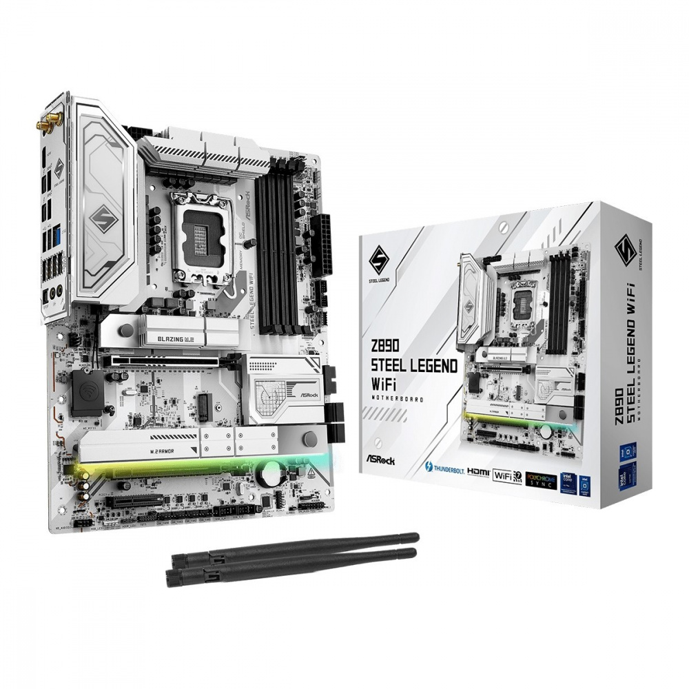 Материнська плата ASRock Z890 Steel Legend WiFi Socket 1851 | ARAGO