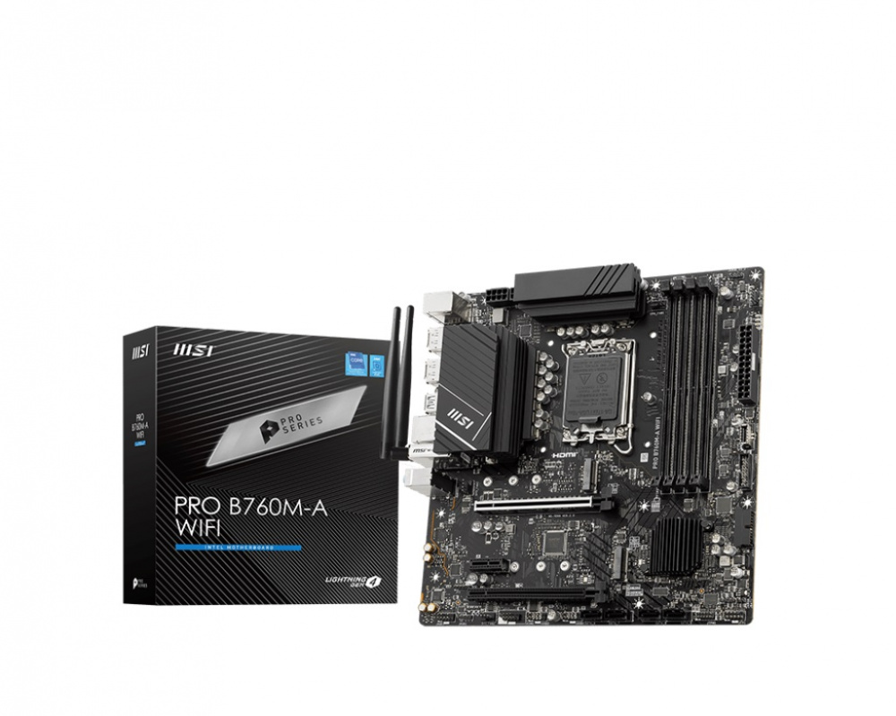 Материнська плата MSI Pro B760M-A WiFi Socket 1700 | ARAGO