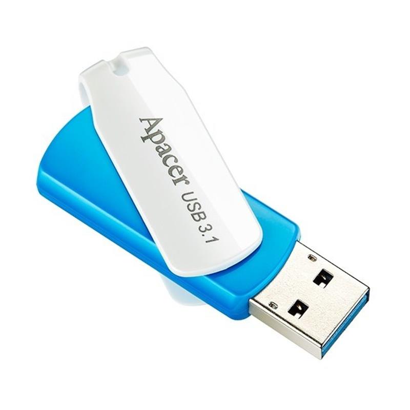 Флеш-накопичувач USB3.1 32GB Apacer AH357 Blue/White (AP32GAH357U-1) | ARAGO