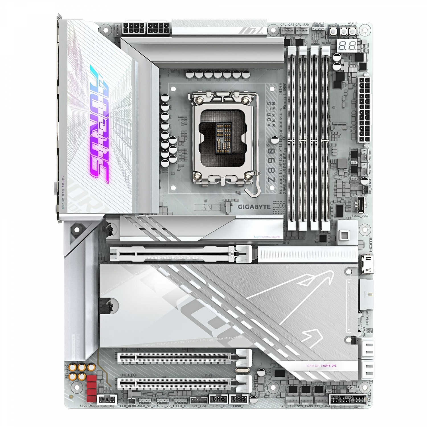Материнська плата Gigabyte Z890 Aorus Pro Ice Socket 1851 | ARAGO