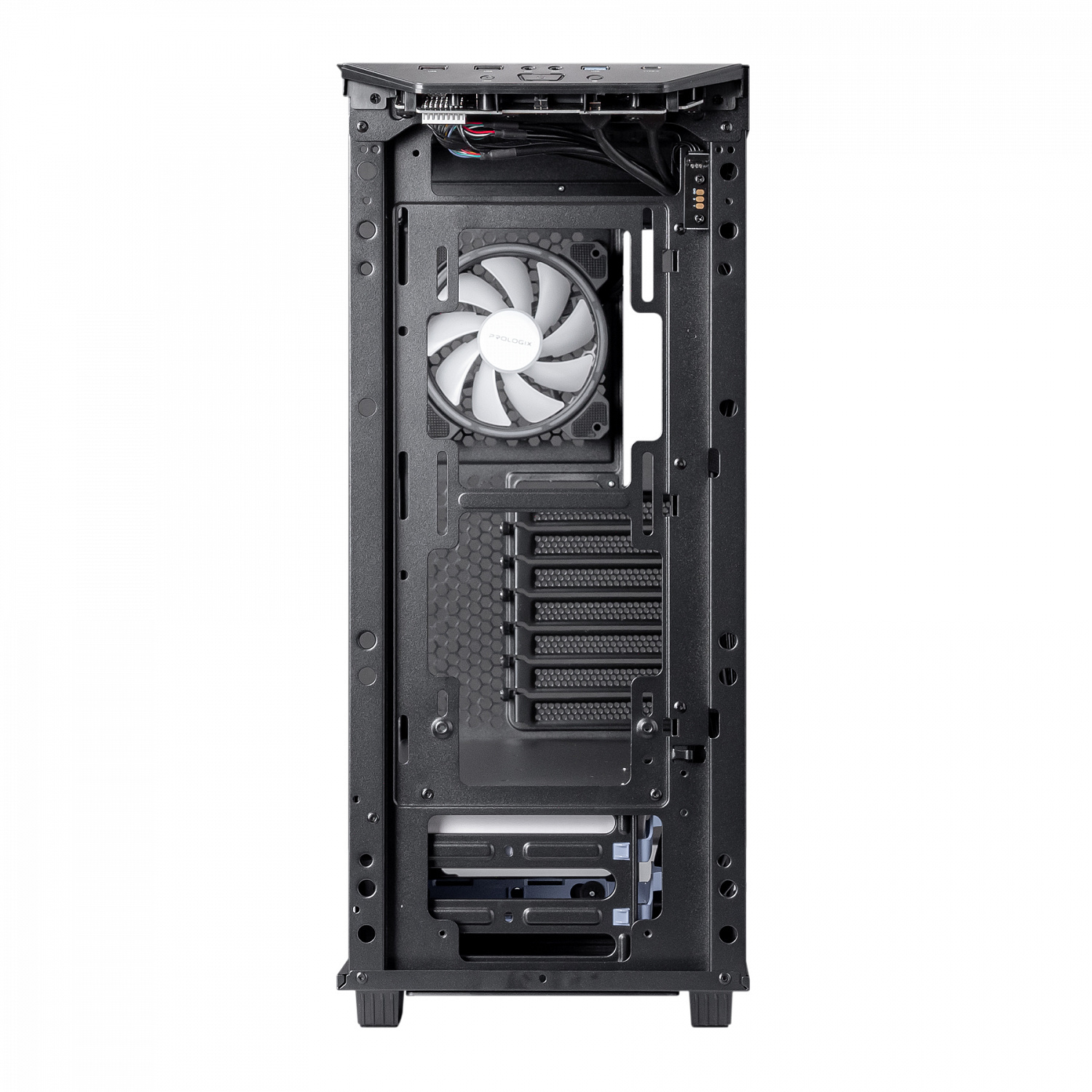 Корпус Prologix E122 Tempered Glass&Mesh Black | ARAGO