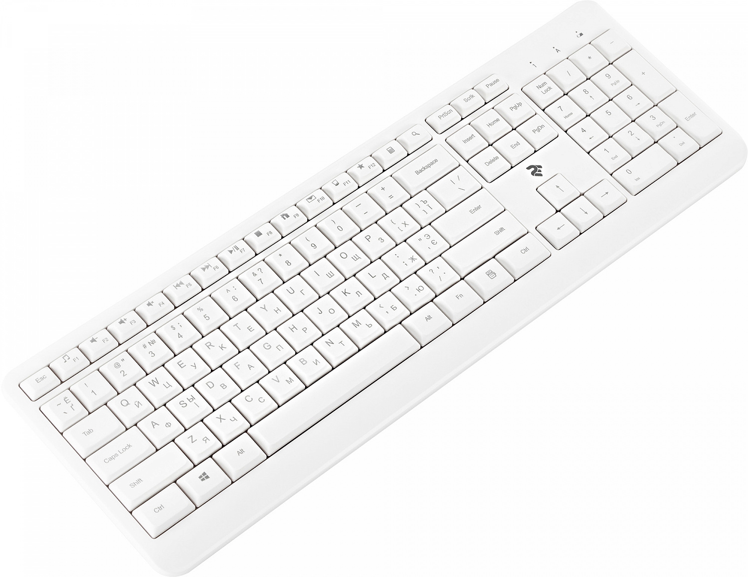 Клавіатура бездротова 2E KS220 WL Ukr White (2E-KS220WW) | ARAGO