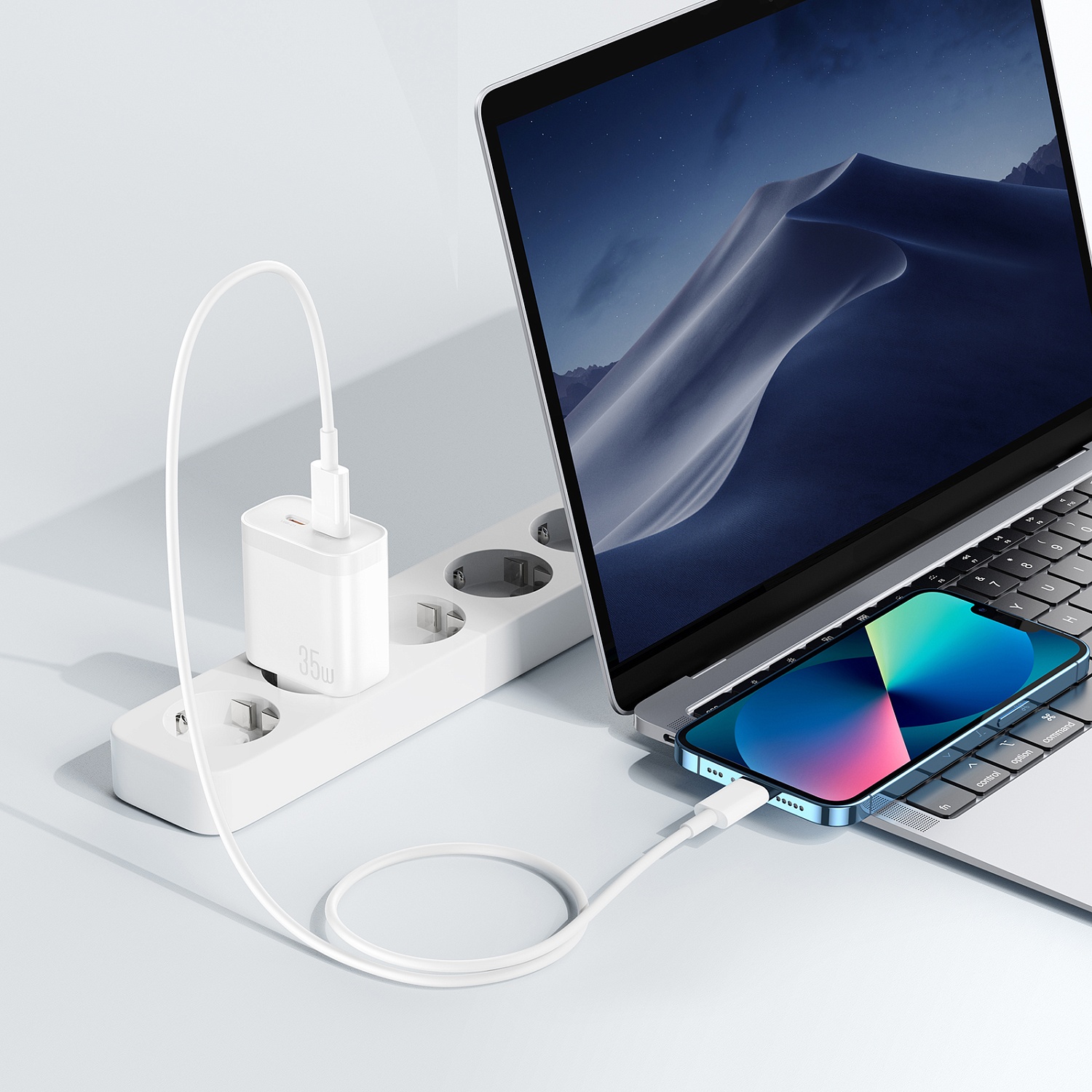 Мережевий зарядний пристрій XO L105 (2USB-С, 3А) PD White (L105.white) | ARAGO