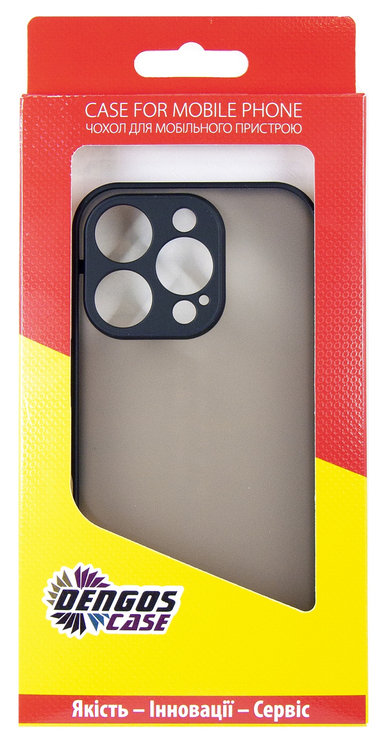 Чохол-накладка Dengos Matt для Apple iPhone 16 Pro Black (DG-TPU-MATT-150) | ARAGO