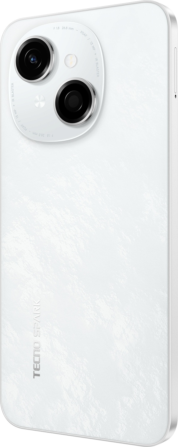 Смартфон Tecno Spark Go 1 (KL4) 4/128GB Glittery White (4894947036194) | ARAGO