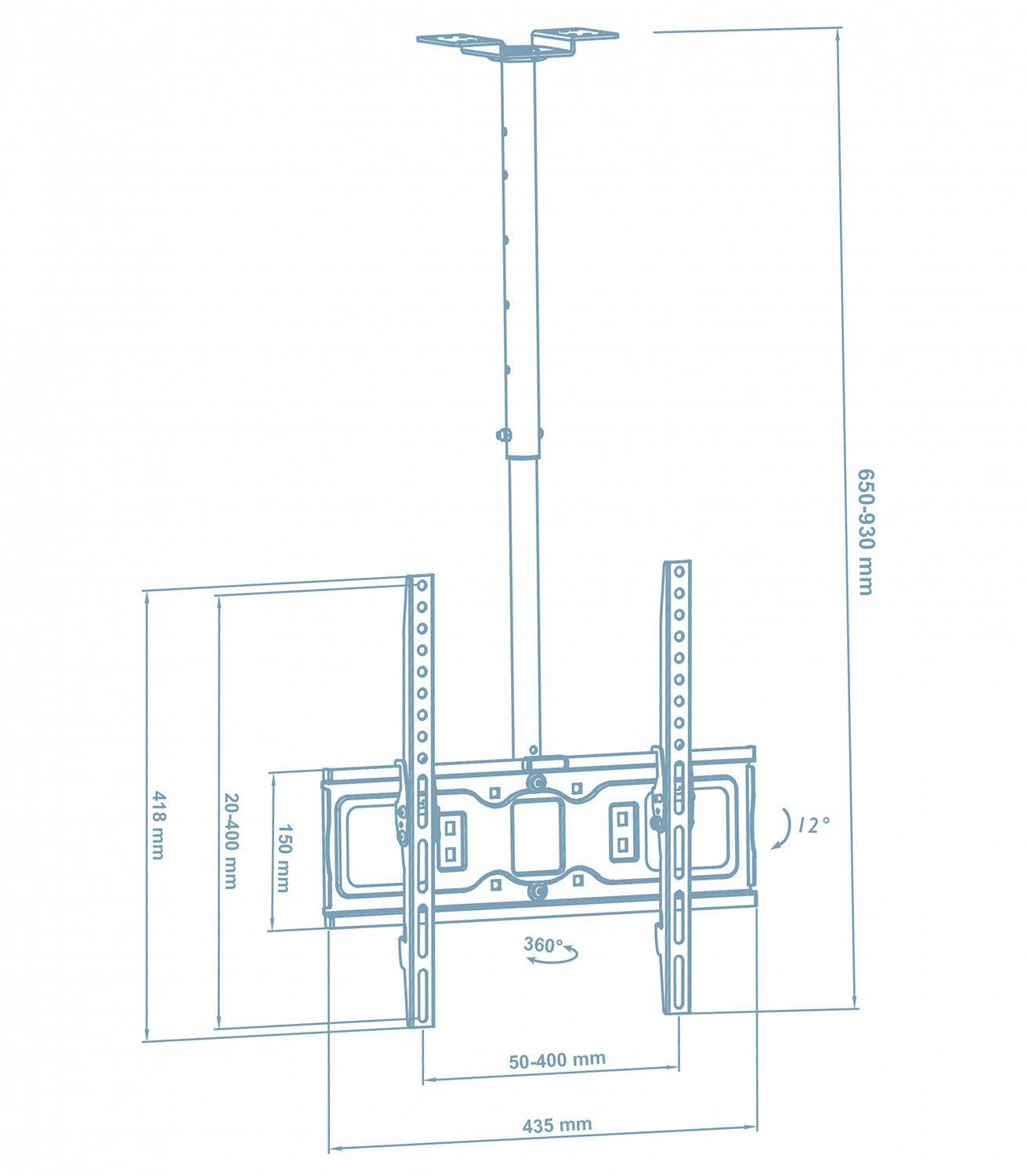 картинка Кронштейн Walfix CM-41B (VESA400х400) от магазина Компания+