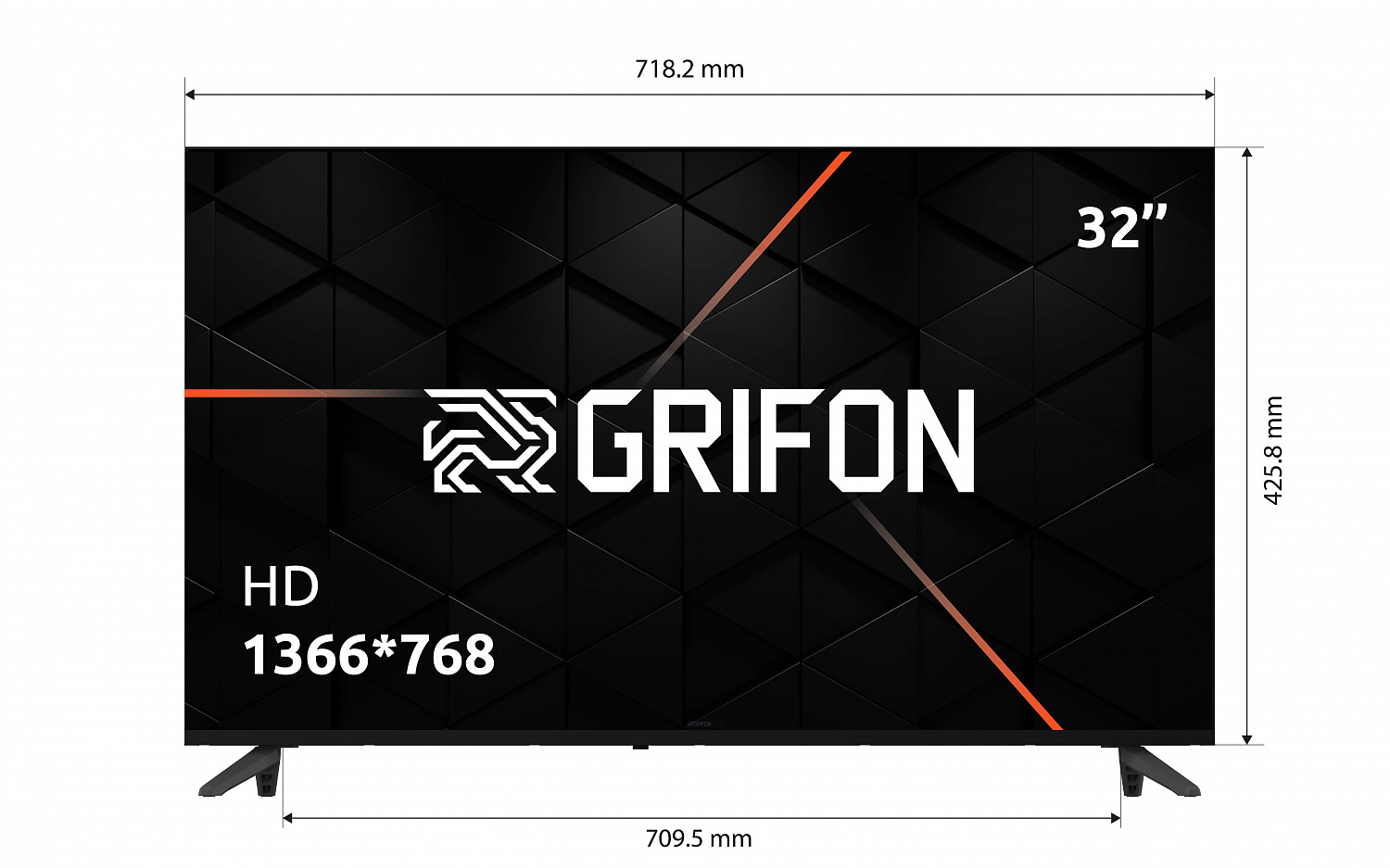 картинка Телевізор Grifon Diva DV32HSB от магазина Компания+