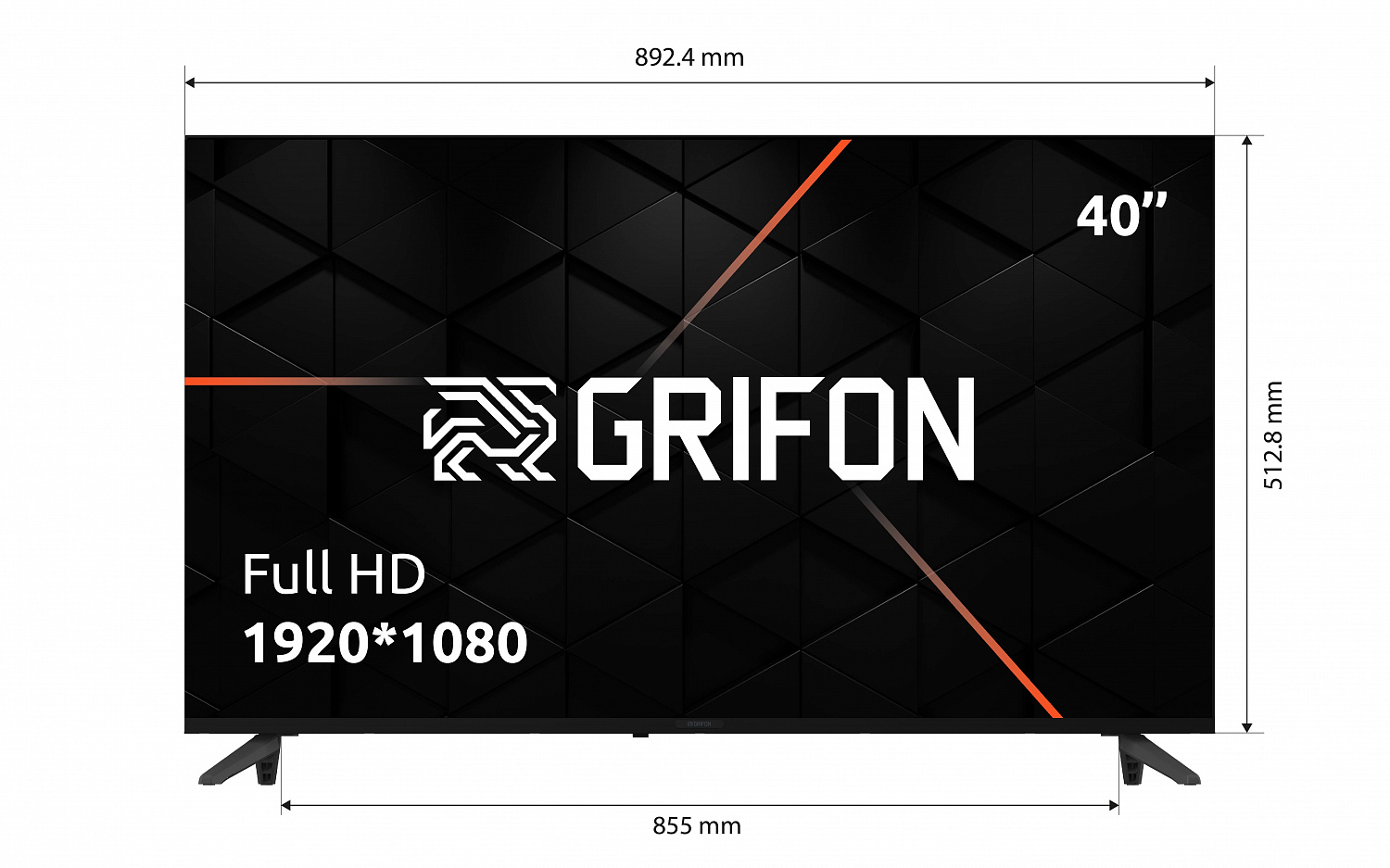 картинка Телевізор Grifon Diva DV40FSB от магазина Компания+