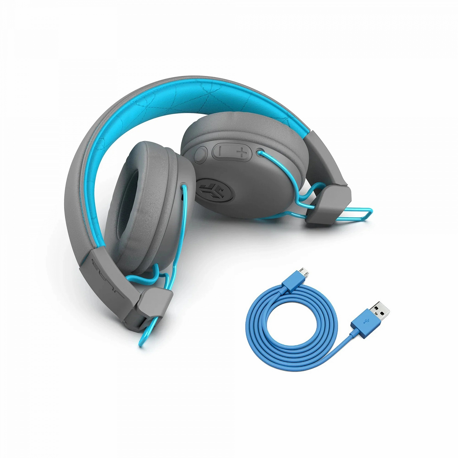 Bluetooth-гарнітура JLab Studio Wireless Grey/Blue (IEUHBASTUDIORGRYBLU4) | ARAGO
