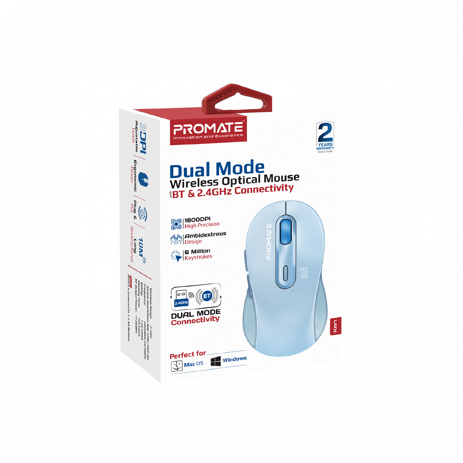 Миша бездротова Promate Ken Blue | ARAGO