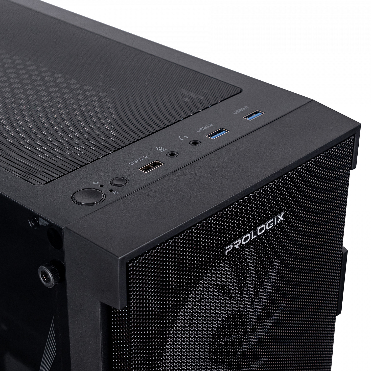 Корпус Prologix E115 Tempered Glass&Mesh Black | ARAGO