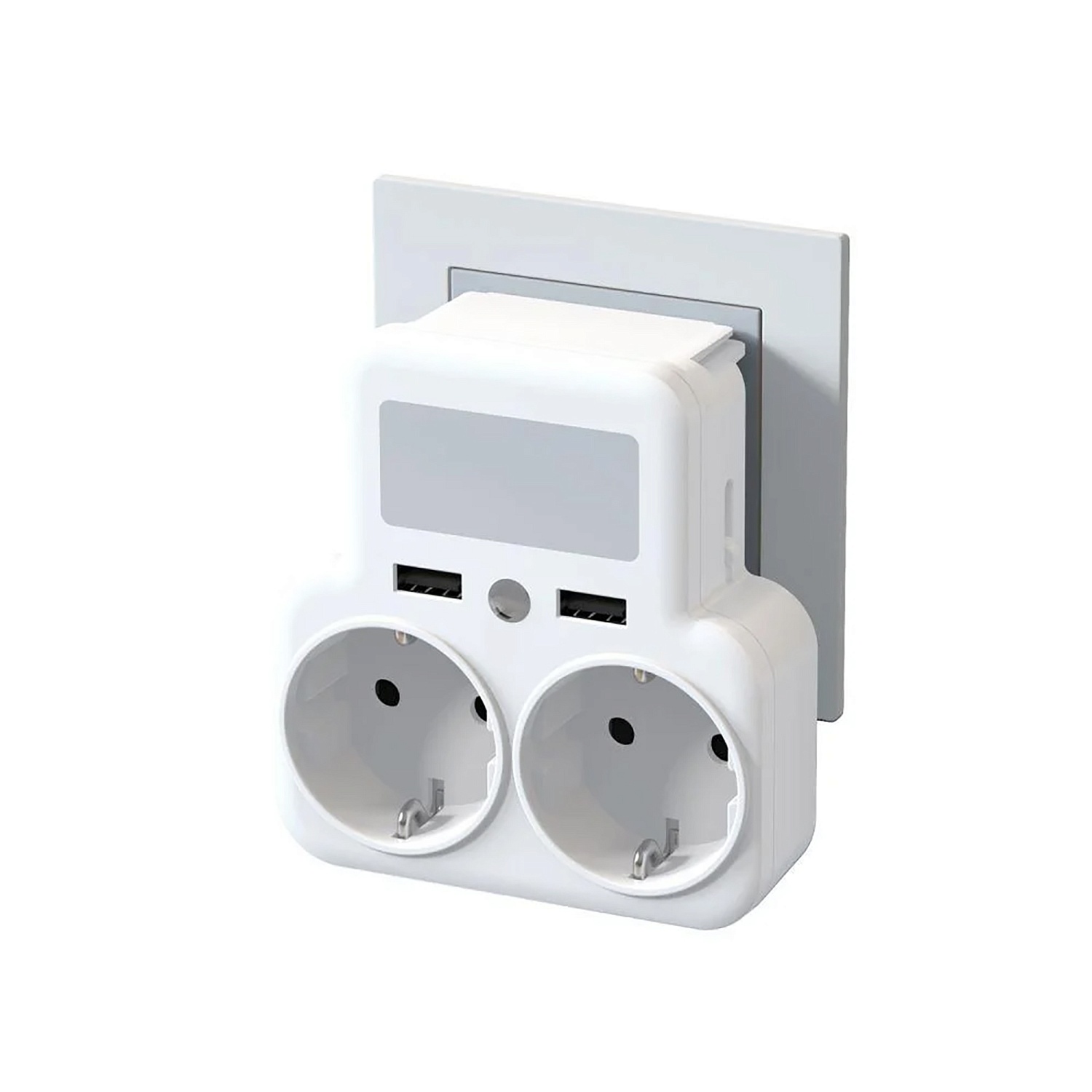 Мережевий зарядний пристрій XO WL09 (2 розетки 4000W; 2USB 2.4A) White (WL09.white) | ARAGO