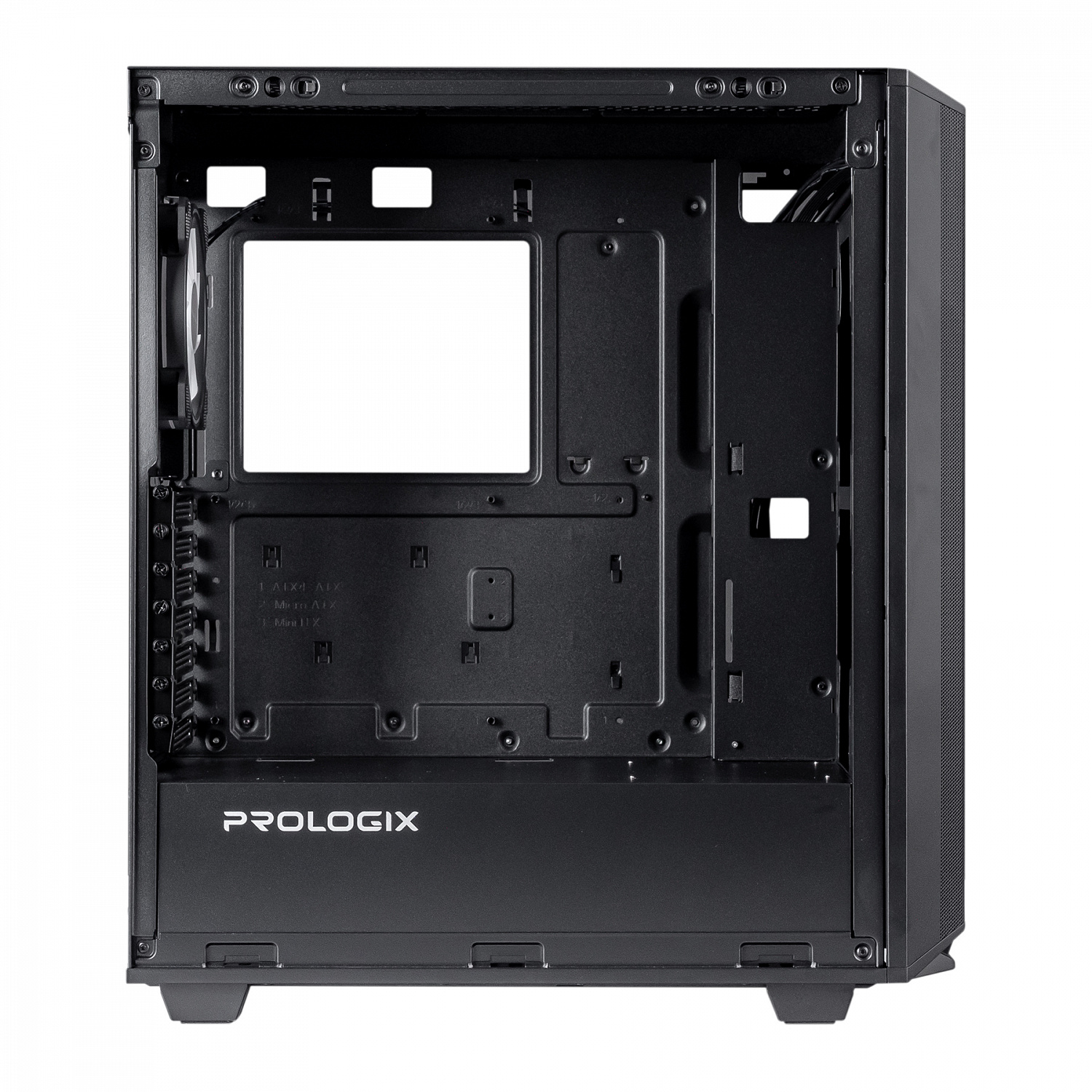 Корпус Prologix E122 Tempered Glass&Mesh Black | ARAGO