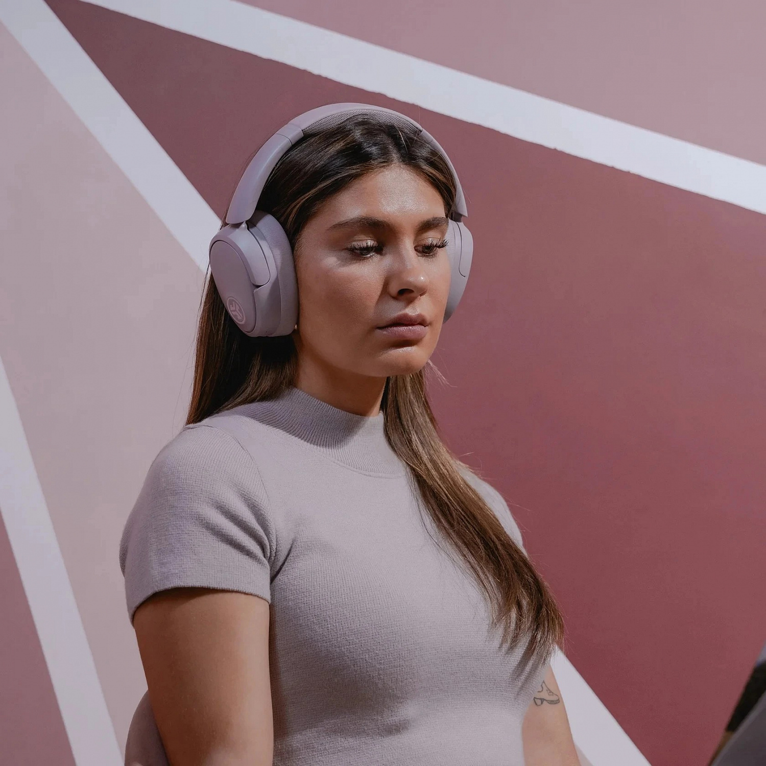 Bluetooth-гарнітура JLab Jbuds Lux ANC Mauve (IEUHBJLUXANCRMVE62) | ARAGO